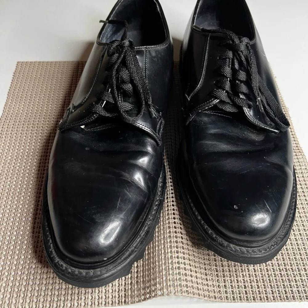 Stuart McGuire Leather Ripple Sole Derby Shoes Mens Oxfords 4095 Made in USA